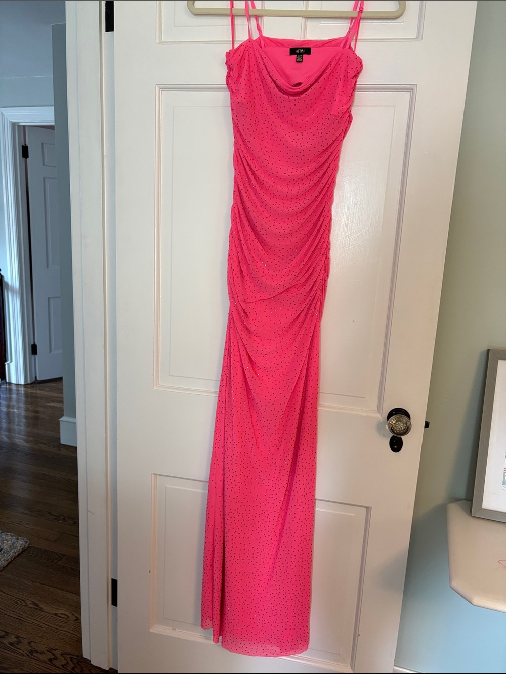 AFRM Pink Rhinestone Bodycon Maxi Dress - Picture 4 of 7